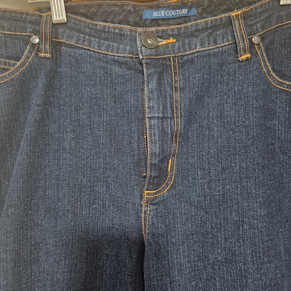 Blue Couture Dark Wash Flare Leg Denim Jeans 16WA 31" Inseam - Picture 2 of 9